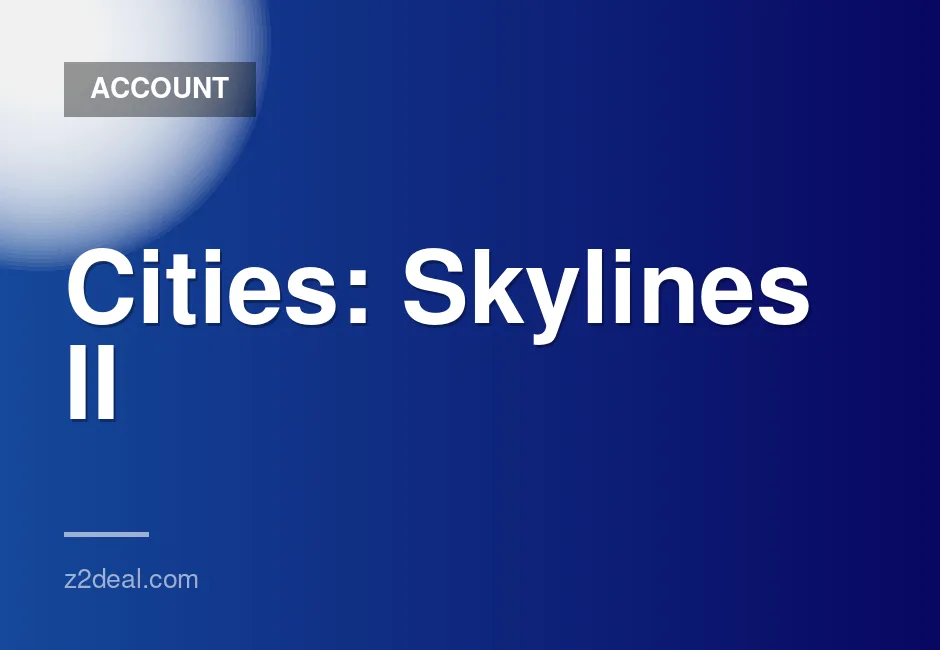 Cities: Skylines II Steam Account with Full Access, Warranty, and 2 Gift Codes