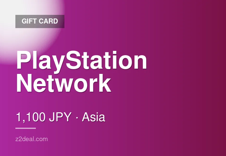 Reliable PlayStation Network Gift Card - 1,100 JPY - Japan - PlayStation - Console Compatible - Order With Confidence