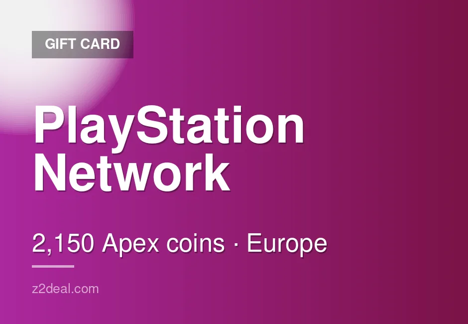 Genuine PlayStation Network Gift Card - 2,150 Apex coins - Console Compatible - Italy - PlayStation - In-Game Currency - Safe Checkout
