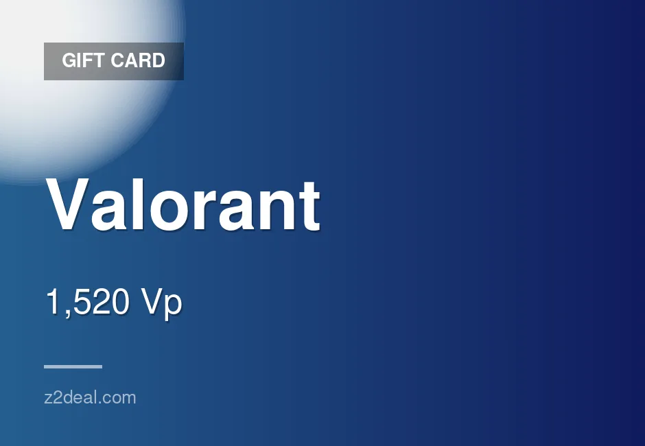 Trusted Valorant Gift Card | 1,520 Vp | PC | In-Game Currency | PC Compatible | Proven Seller