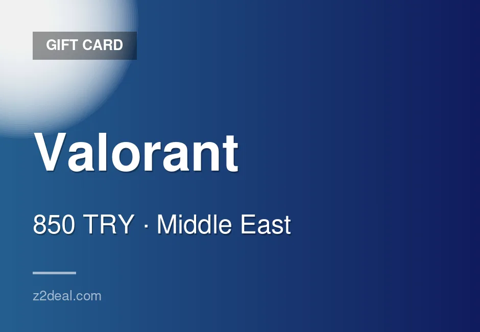 Instant Valorant Gift Card | 850 TRY | Turkey | Hassle-Free