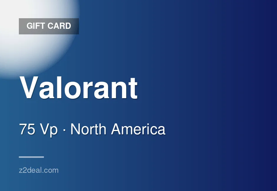 Reliable Valorant Gift Card - 75 Vp - In-Game Currency - United States - Ready to Redeem