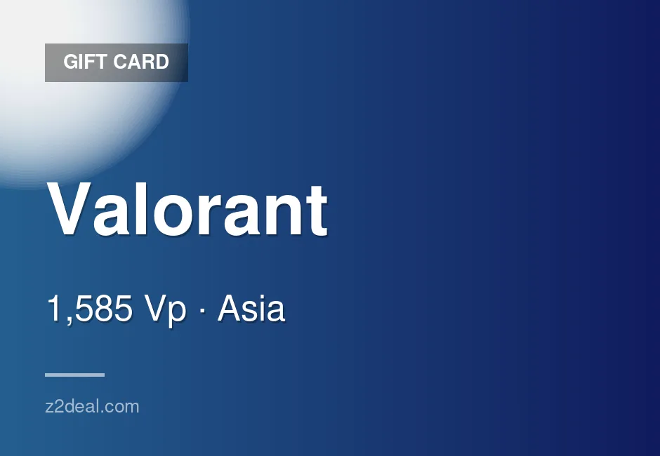 Buy Valorant Gift Card | 1,585 Vp | Malaysia | PC | In-Game Currency | Simple Redemption
