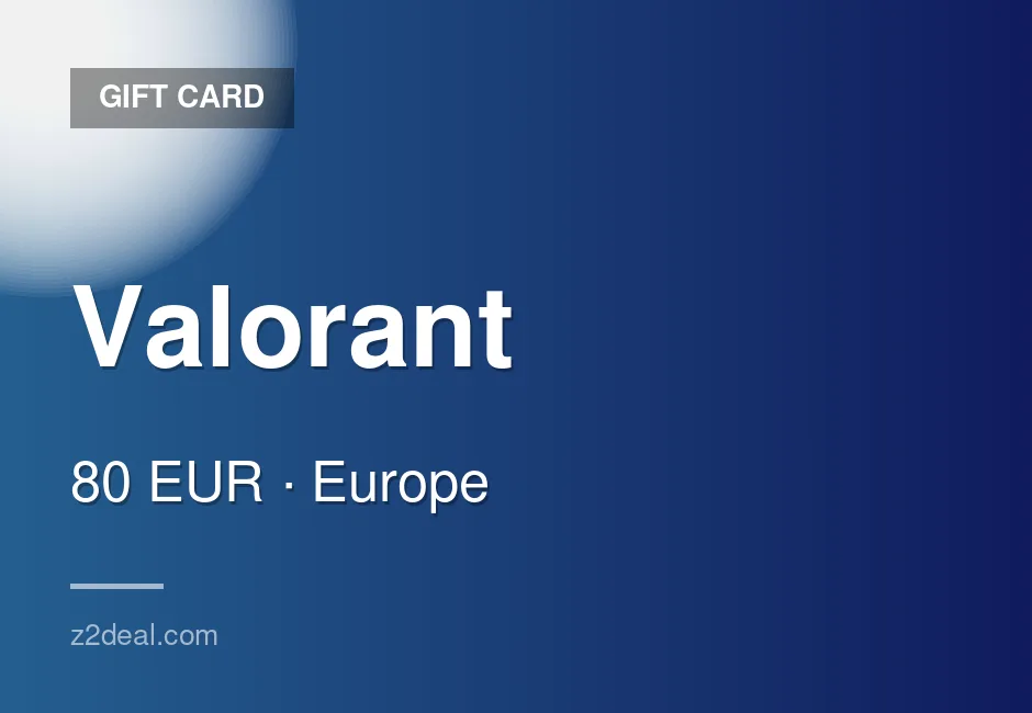 Reliable Valorant Gift Card - 80 EUR - Europe - Order With Confidence