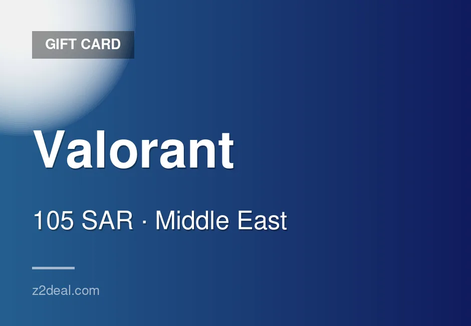 Buy Valorant Gift Card | 105 SAR | Saudi Arabia | Clean Transaction
