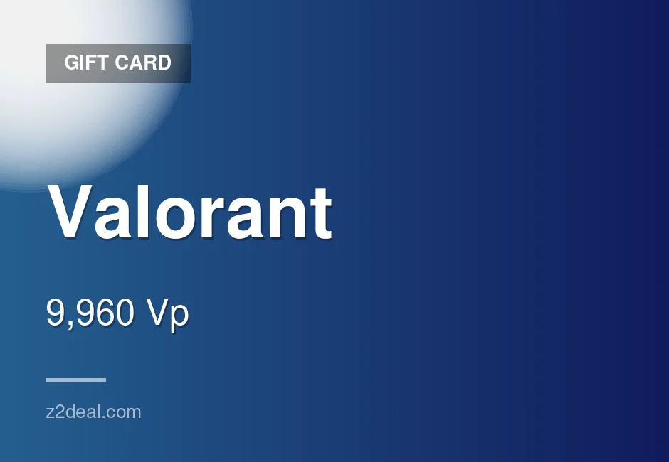 Instant Valorant Gift Card | 9,960 Vp | PC Compatible | PC | In-Game Currency | Hassle-Free