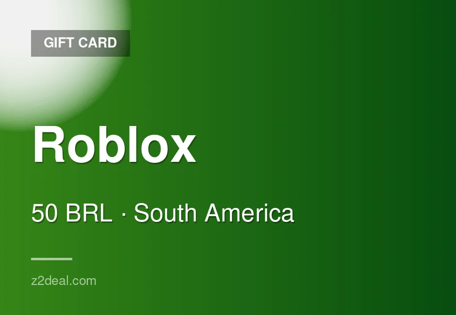 Digital Roblox Gift Card | 50 BRL | Brazil | Reliable Service