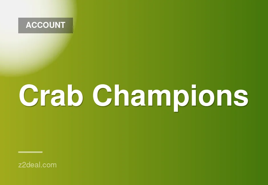 New Steam Account for Crab Champions - 0 Hours Played, Data Changeable, Quick Delivery