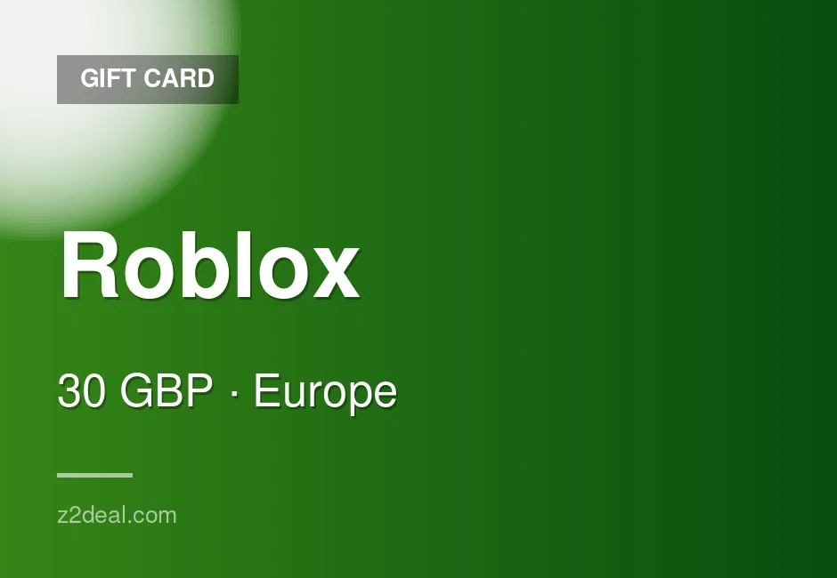 Instant Roblox Gift Card | 30 GBP | United Kingdom | Fast Delivery
