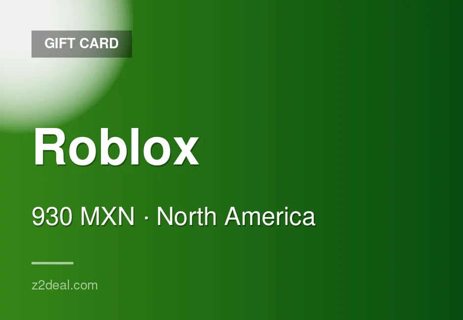 Roblox Gift Card - 930 MXN - Mexico - Secure Ordering