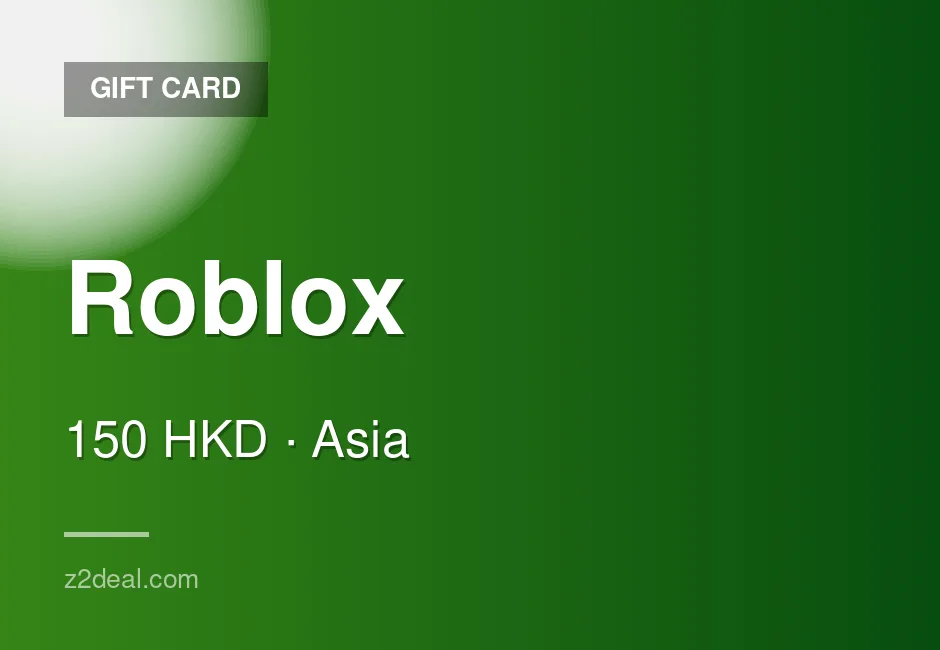 Roblox Gift Card - 150 HKD - Hong Kong - Same-Day Delivery