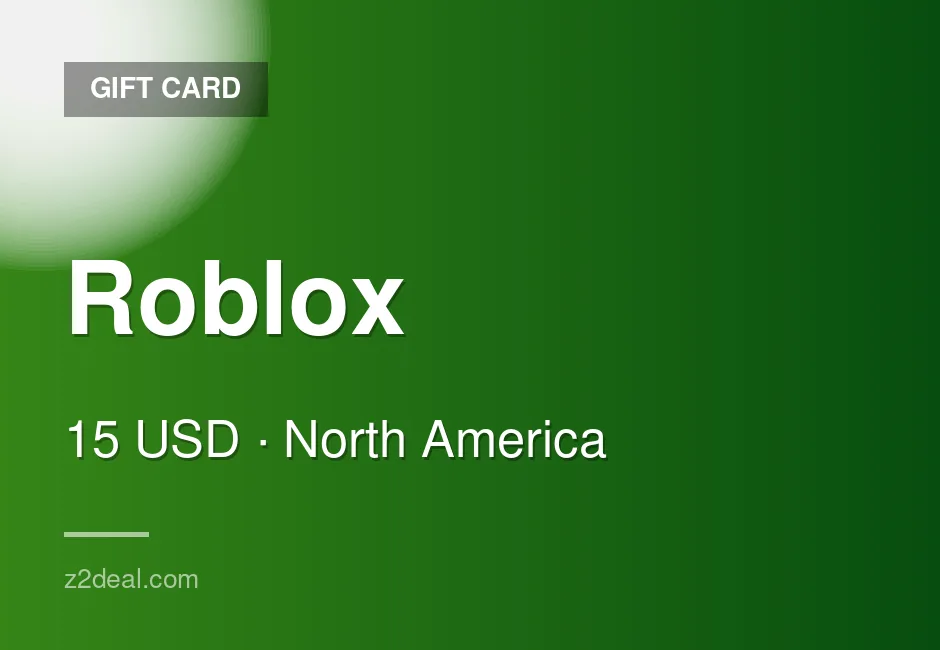 Digital Roblox Gift Card | 15 USD | United States | Straightforward Order