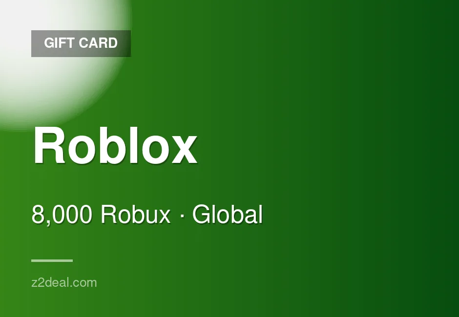 Buy Roblox Gift Card | 8,000 Robux | Global | Works Worldwide | Simple Redemption
