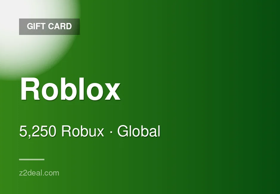 Reliable Roblox Gift Card - 5,250 Robux - Works Worldwide - Global - Quick Turnaround