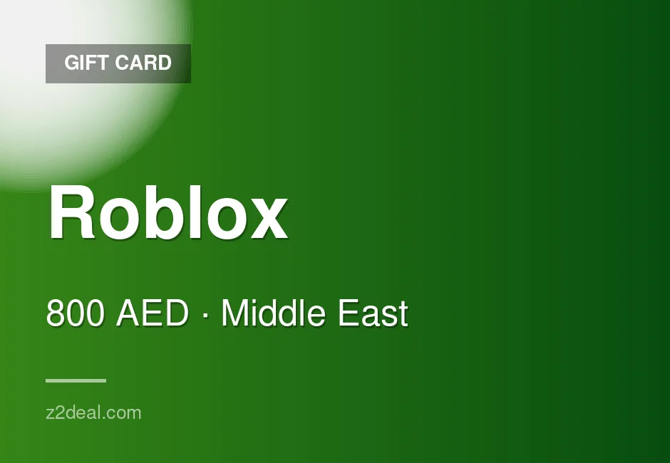 Reliable Roblox Gift Card - 800 AED - United Arab Emirates - Quick Turnaround