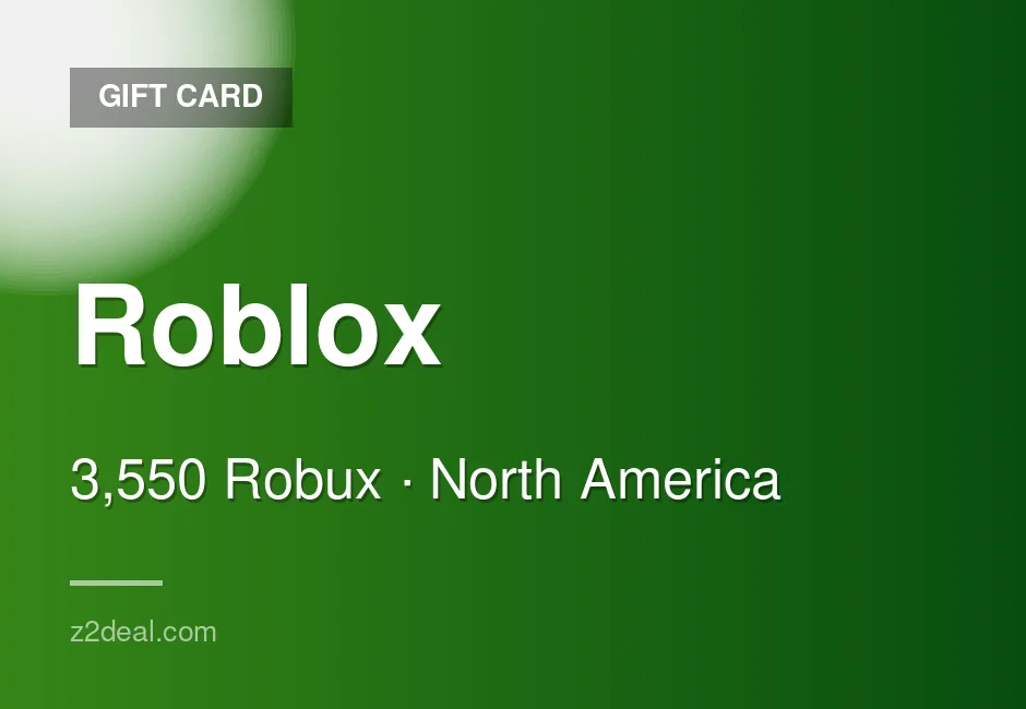 Genuine Roblox Gift Card - 3,550 Robux - Canada - Safe Checkout