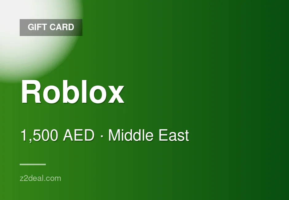 Roblox Gift Card - 1,500 AED - United Arab Emirates - Verified Stock