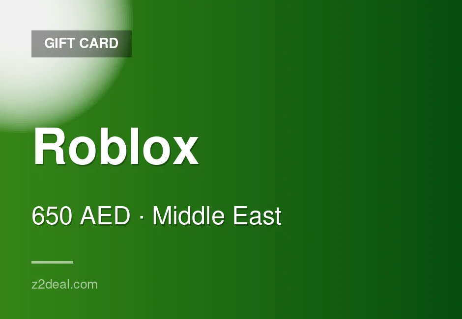 Quick Roblox Gift Card - 650 AED - United Arab Emirates - No Waiting Around