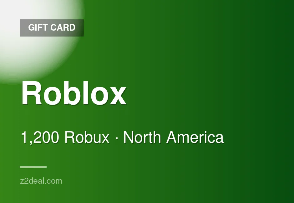 Quick Roblox Gift Card - 1,200 Robux - United States - No Waiting Around