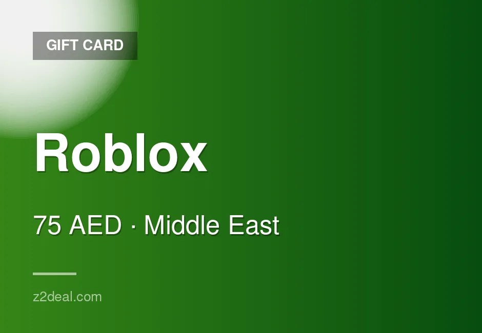 Instant Roblox Gift Card | 75 AED | United Arab Emirates | Smooth Delivery