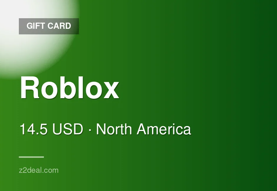 Roblox Gift Card - 14.5 USD - United States - Secure Ordering