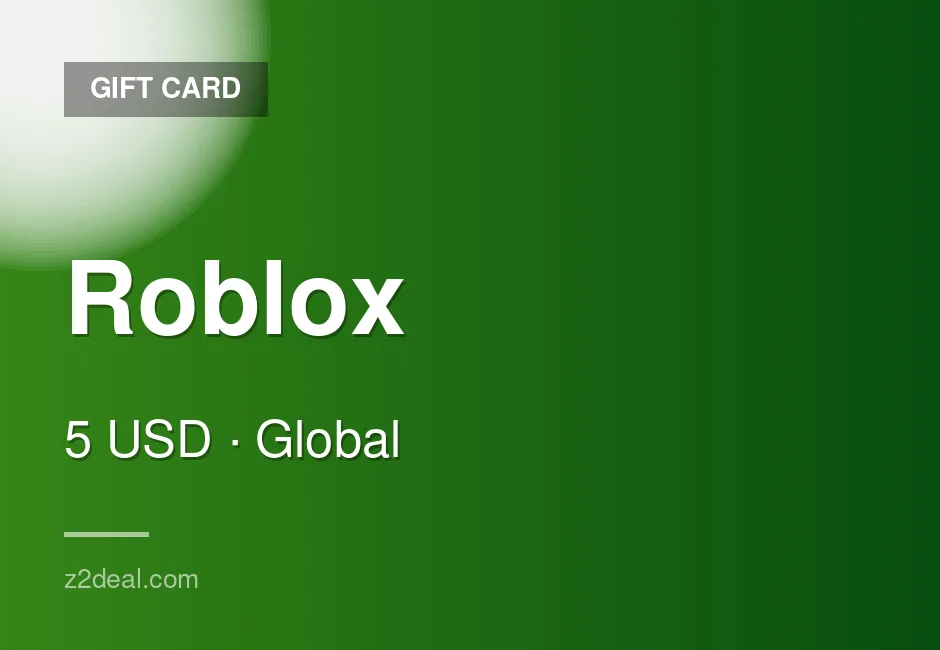 Digital Roblox Gift Card | 5 USD | Global | Works Worldwide | Straightforward Order