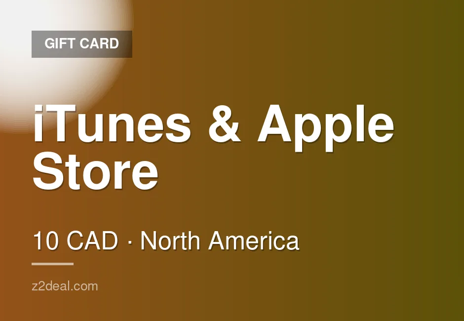 iTunes & Apple Store Gift Card - 10 CAD - Canada - Secure Ordering