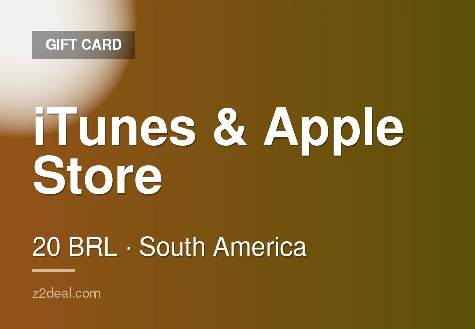 Reliable iTunes & Apple Store Gift Card - 20 BRL - Brazil - Order With Confidence