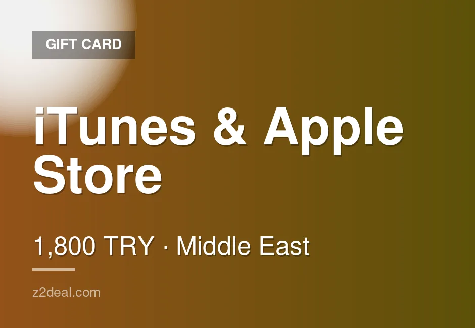 Genuine iTunes & Apple Store Gift Card - 1,800 TRY - Turkey - Safe Checkout