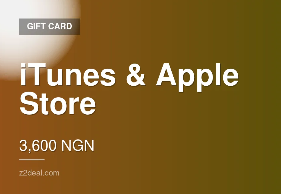 Quick iTunes & Apple Store Gift Card - 3,600 NGN - Nigeria - Buyer Protected