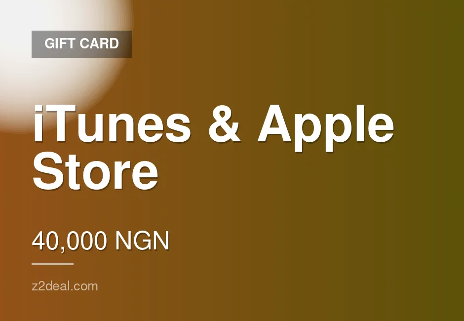Quick iTunes & Apple Store Gift Card - 40,000 NGN - Nigeria - Buyer Protected