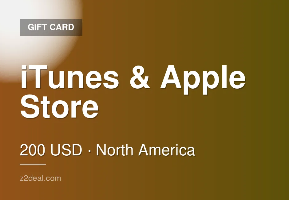 Digital iTunes & Apple Store Gift Card | 200 USD | United States | Easy Checkout