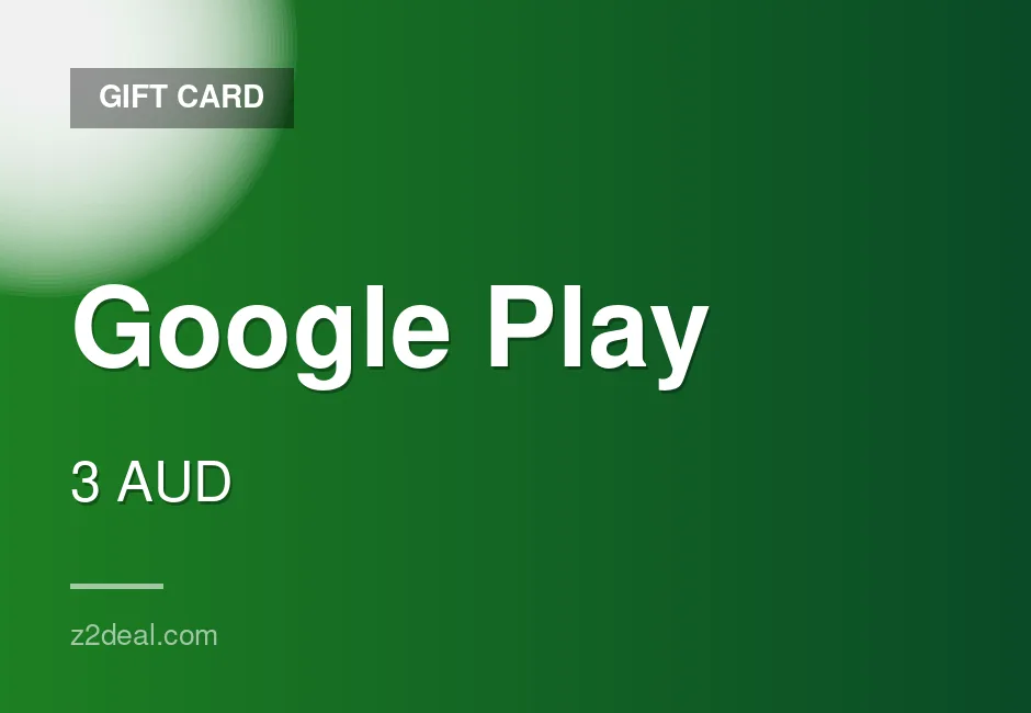 Genuine Google Play Gift Card - 3 AUD - Australia - Safe Checkout