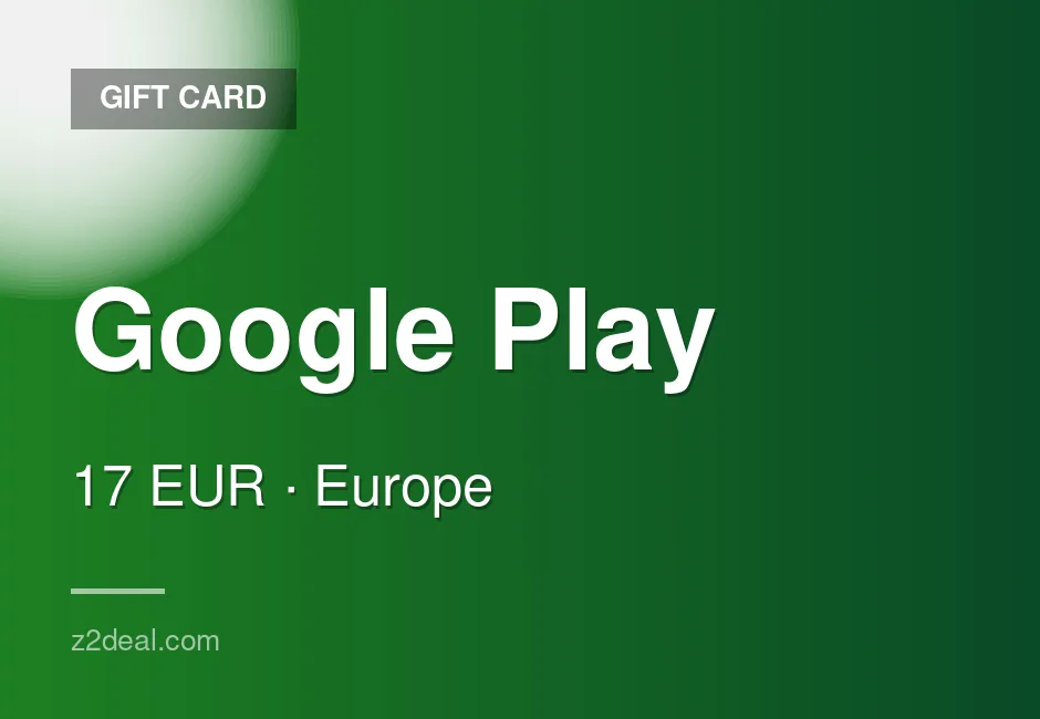 Digital Google Play Gift Card | 17 EUR | France | Reliable Service