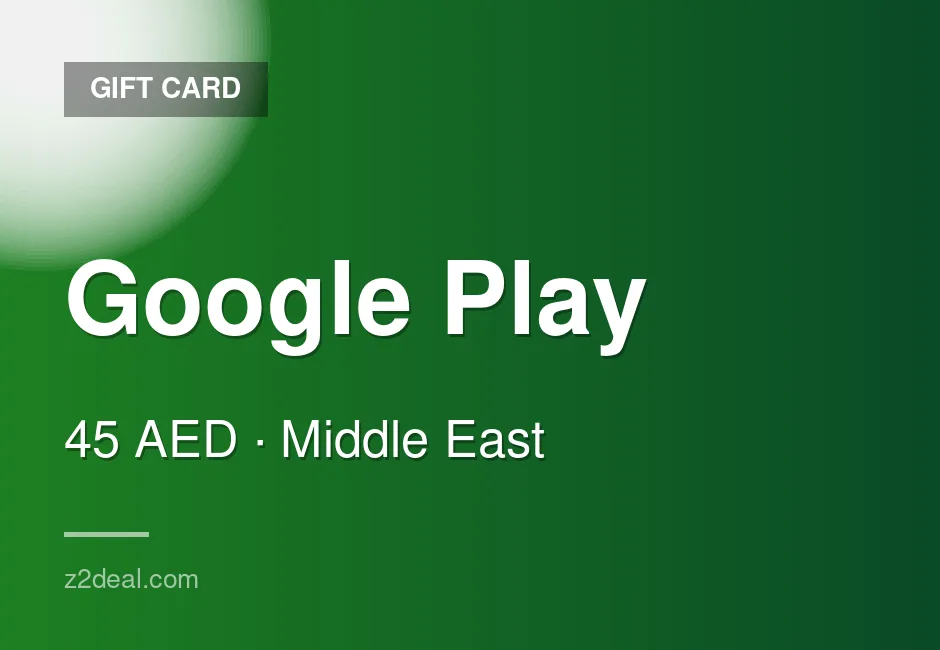 Google Play Gift Card - 45 AED - United Arab Emirates - Same-Day Delivery