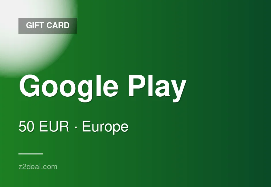 Reliable Google Play Gift Card - 50 EUR - Europe - Ready to Redeem