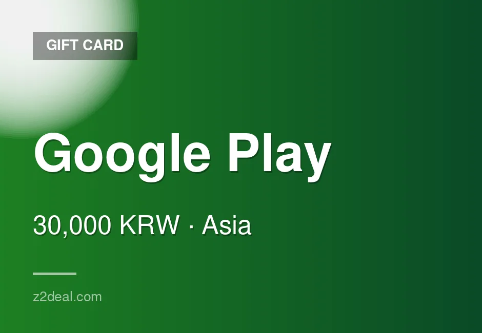 Trusted Google Play Gift Card | 30,000 KRW | Korea | Delivered With Care