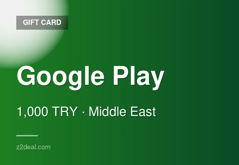 Buy Google Play Gift Card | 1,000 TRY | Turkey | Clean Transaction