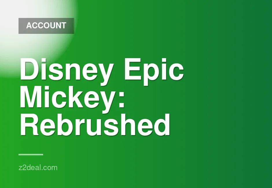 PS4 K2 Account for Disney Epic Mickey: Rebrushed Digital Game