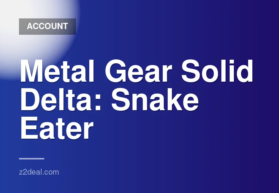 Metal Gear Solid Delta Snake Eater Steam Account Instant Delivery with Free Game Choice
