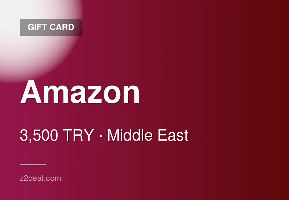 Reliable Amazon Gift Card - 3,500 TRY - Turkey - Ready to Redeem