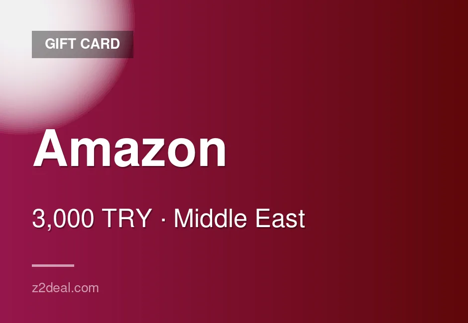 Genuine Amazon Gift Card - 3,000 TRY - Turkey - Well Reviewed