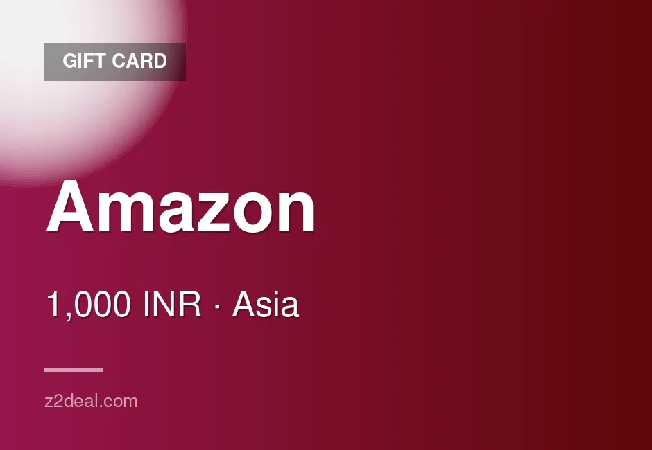 Amazon Gift Card - 1,000 INR - India - Secure Ordering