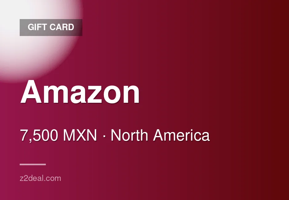 Genuine Amazon Gift Card - 7,500 MXN - Mexico - Dependable Seller