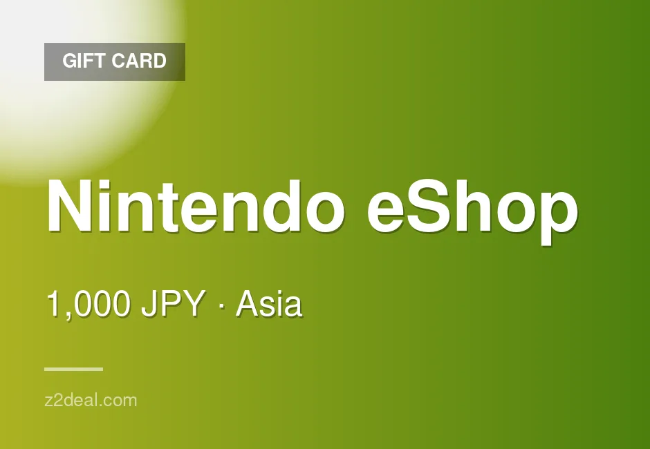 Genuine Nintendo eShop Gift Card - 1,000 JPY - Nintendo - Console Compatible - Japan - Well Reviewed