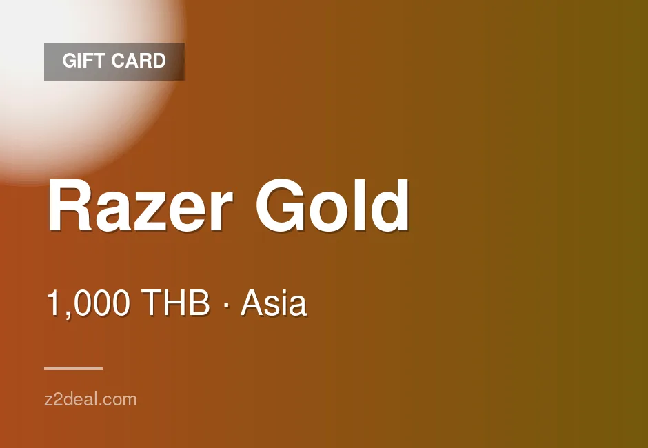 Razer Gold Gift Card - 1,000 THB - Thailand - Same-Day Delivery
