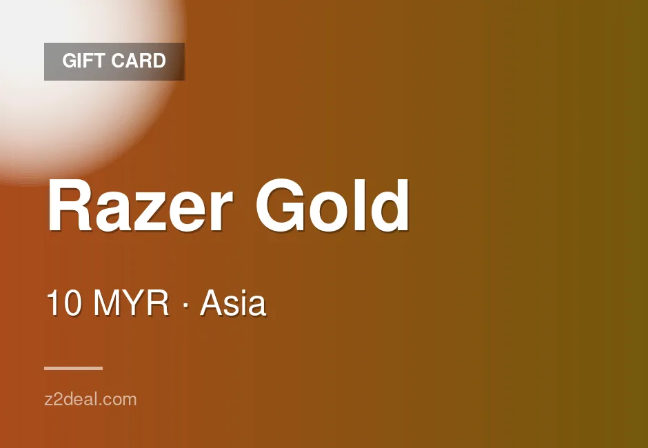 Buy Razer Gold Gift Card | 10 MYR | Malaysia | Trusted Seller