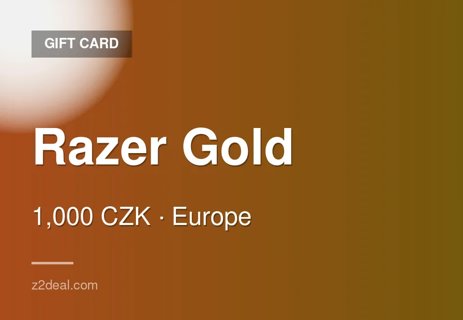 Reliable Razer Gold Gift Card - 1,000 CZK - Czech Republic - Ready to Redeem