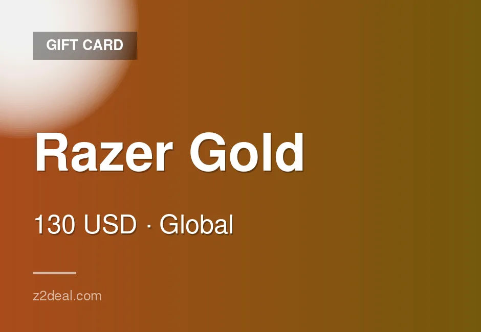 Razer Gold Gift Card - 130 USD - Works Worldwide - Global - Verified Stock