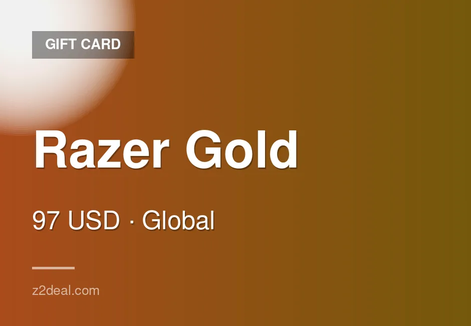 Quick Razer Gold Gift Card - 97 USD - Works Worldwide - Global - Buyer Protected